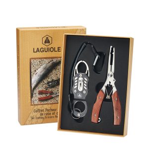 Alternative view of Coffret Pêcheur en Acier Inoxydable avec Manche en Bois de Rose