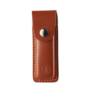 Alternative view of Etui en cuir épais pour couteaux marron