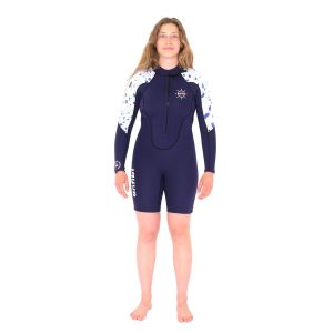 Alternative view of Combinaison Shorty Longe-côte Double-Zip 3/2 Femme Anfibi by Mellow Sea
