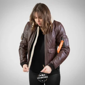 Blouson moto femme Havoc Lady marron ixon