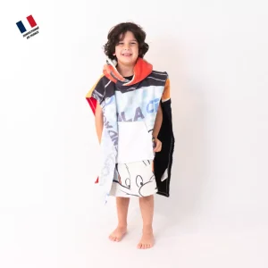 Alternative view of Poncho upcyclé enfant Cars Mellow Sea