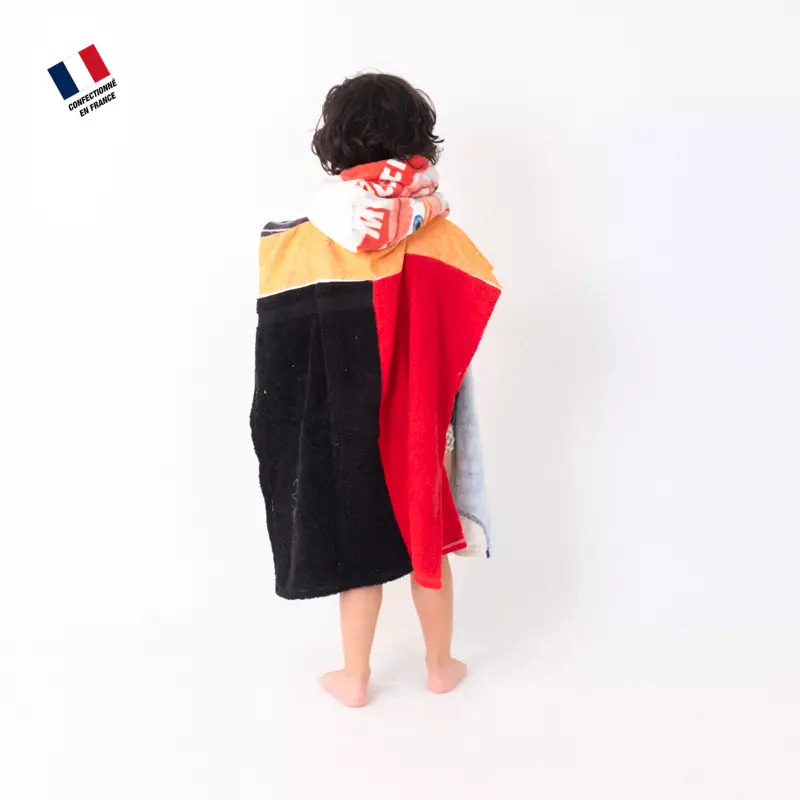 Poncho upcyclé enfant Cars Mellow Sea – Image 3