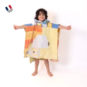 Alternative view of Poncho upcyclé enfant Yellow Mellow Mellow Sea