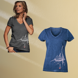 Alternative view of T-shirt Femme délavé Kanumera requin baleine