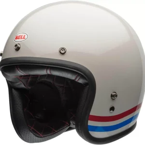 Alternative view of Casque moto jet Custom 500 DLX Stripes Pearl