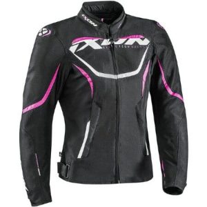 Alternative view of Blouson moto femme Sprinter noir / fushia