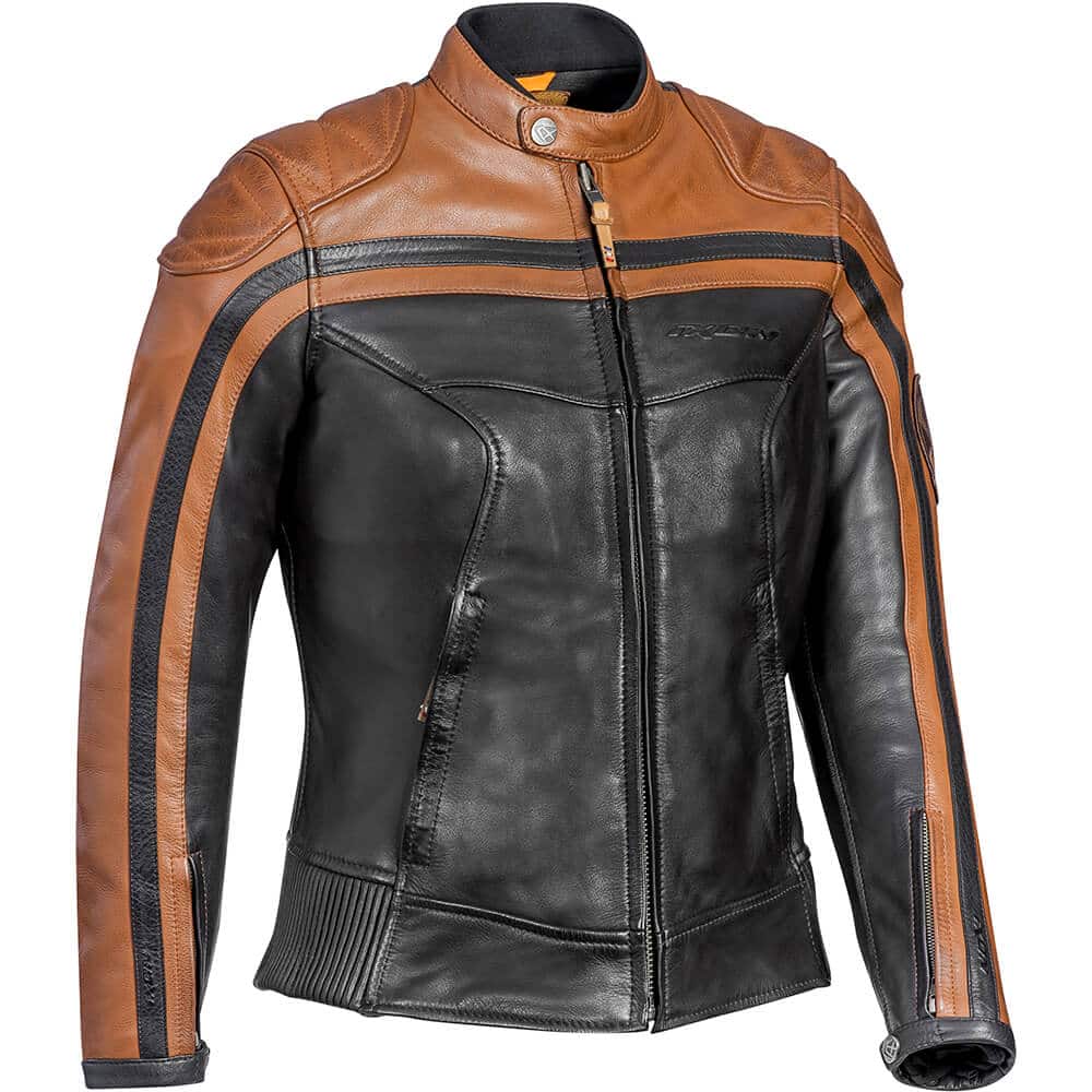 Blouson moto femme Pioneer marron/camel ixon – Image 2