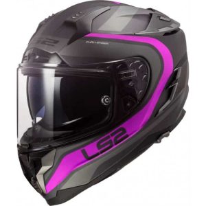 Alternative view of Casque de moto femme rose FF327 Challenger Fusion LS2