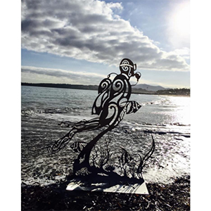 Décoration sur pied « Plongeur & Coraux »